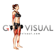 Dumbbell Lunge with Bicep Curl (female)