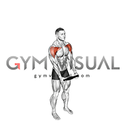 Weighted Plate Standing High Front Raise