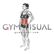 Standing Abs Rotation Stretch (female)