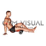 Roll Hamstrings and Glute Sitting on Floor