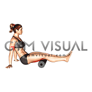 Roll Hamstrings Sitting on Floor (female)
