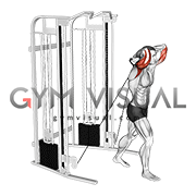 Cable Standing Crossover Overhead Tricep Extension