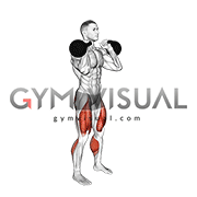 Kettlebell Calf Raise and Front Squat (male)