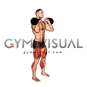 Kettlebell Calf Raise and Front Squat male