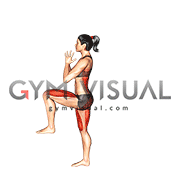 Pyramid Pose (female)