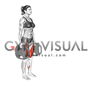 Bottle Weighted Forward Lunge (female)