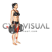 Bottle Weighted Forward Lunge (female)