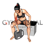 Bottle Weighted Reverse Grip Concentration Curl (female)
