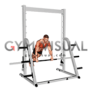 Incline Push-up on a Smith Bar (male)