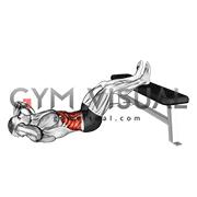 Overhead Sit-up with Legs on Bench (male)