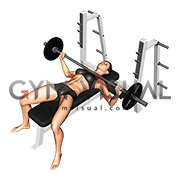 Barbell Wide Bench Press (female)