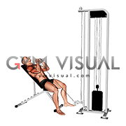 Cable Incline Close Grip Shoulder Press with V-Bar (male)