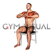 Sitting Prayer Chest Squeeze on a Chair (male)