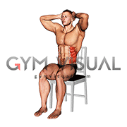 Seated Side Bend on a Chair (male)