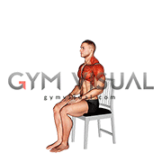 Seated Overhead Stretch on a Chair (male)
