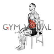 Seated Forward Bend Stretch on a Chair (male)