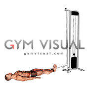 Cable Lying Hip Flexion (Reverse Squat) (male)