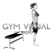 Kettlebell Split Squat (female)