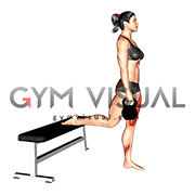 Kettlebell Split Squat (female)