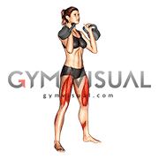 Kettlebell Front Squat (female)