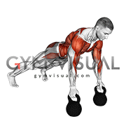Kettlebell Alternating Renegade Row