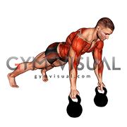Kettlebell Alternating Renegade Row