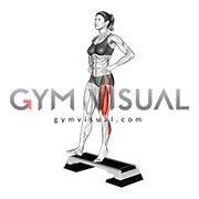 Bodyweight Peterson Step from StepBox (female)