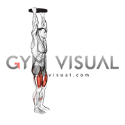Weighted Plate Overhead Forward Lunge (male)