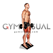 Dumbbell Elevated Heel Front Squat