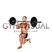 Barbell Half Kneeling Shoulders Press