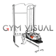 Cable Lying Bench Single Arm Cross Lateral Raise