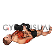 Dumbbell Lying Floor Squeeze Press