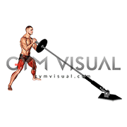 Landmine Cossack Squat (male)