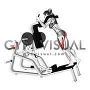 Lever Single Leg Squat on Hack Squat Machine (female)