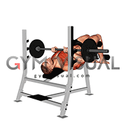 Barbell Decline Close grip Press (male)