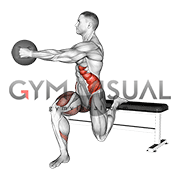 Medicine Ball Split Stance Torso Twist (male)
