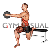 Medicine Ball Split Stance Torso Twist (male)