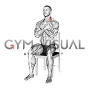 Seated Side to Side Neck Bend on Chair (male)