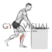 Knee to Box Calf Stretch (male)