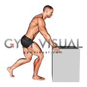 Knee to Box Calf Stretch (male)