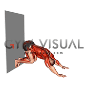 Downward Dog Push-up against Wall (male)
