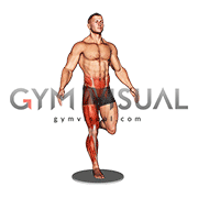 Balance Board Single Leg Balance (male)