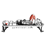Pilates Machine Lying Knee Extension on Toes (female)