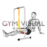 Resistance Band Seated Single Leg Knee Extension (male)