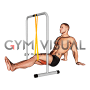Resistance Band Seated Single Leg Knee Extension (male)