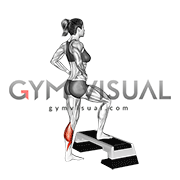 Single Leg Calf Jump StepBox Supported (female)