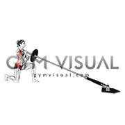 Landmine Half Kneeling Shoulders Press (female)