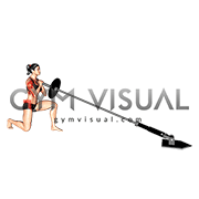 Landmine Half Kneeling Shoulders Press (female)