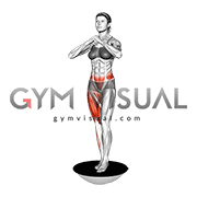 Bosu Ball Single Leg Squat (female)