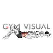 Weighted Dumbbell Crunch (hands overhead)